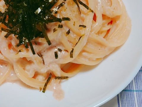 【市販アレンジ】濃厚!たらこクリームパスタ